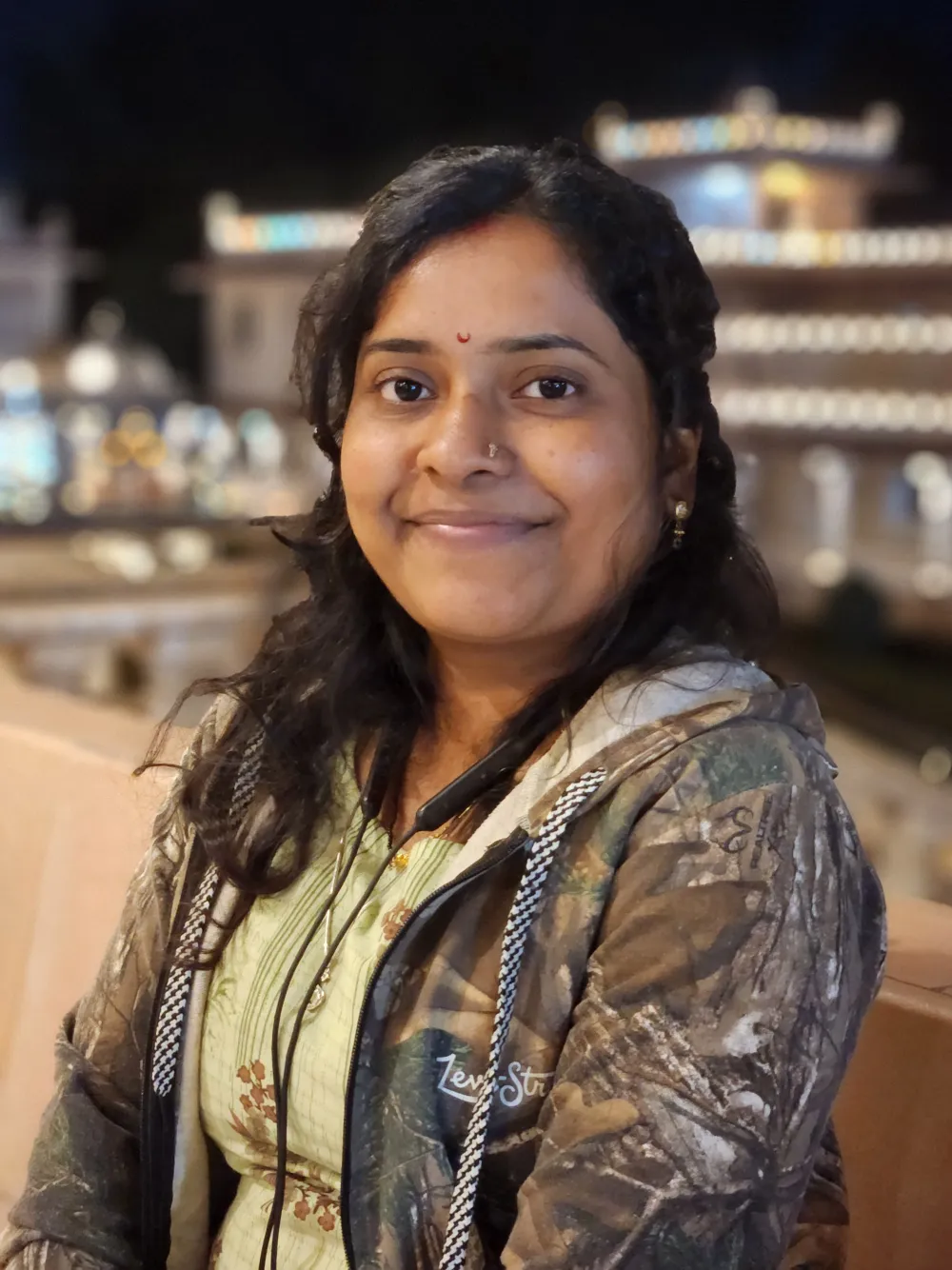 Shweta at her desk